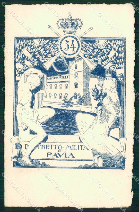 Pavia Città Distretto Militare cartolina QT0087 – fronte
