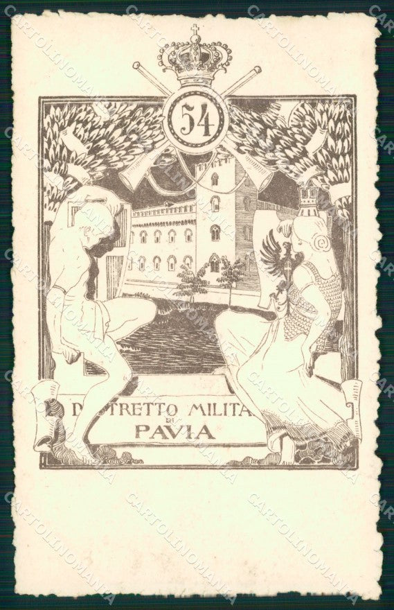 Pavia Città Distretto Militare cartolina QT0088 – fronte