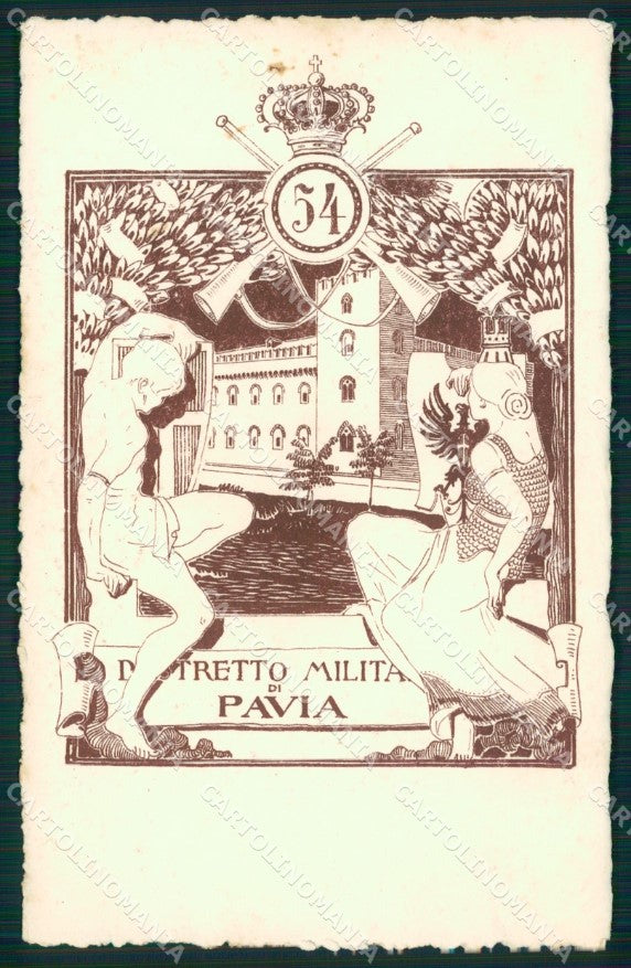 Pavia Città Distretto Militare cartolina QT0090 – fronte