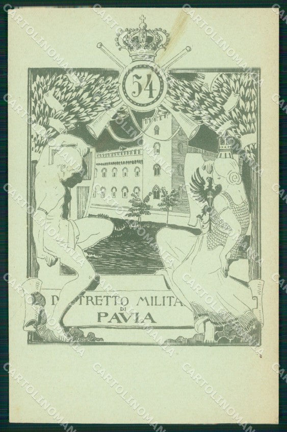 Pavia Città Distretto Militare cartolina QT0091 – fronte