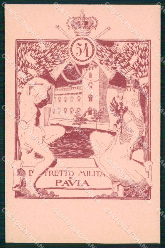 Pavia Città Distretto Militare cartolina QT0092 – fronte