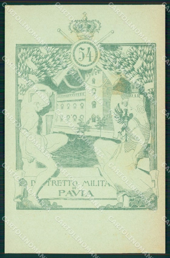 Pavia Città Distretto Militare cartolina QT0094 – fronte