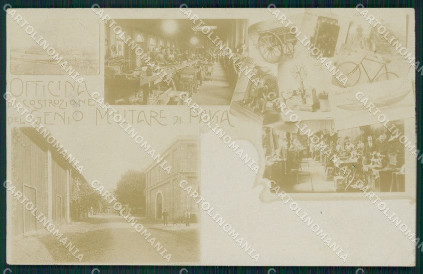 Pavia Città Officina Costruzione del Genio Militare Foto cartolina QT0099 – fronte