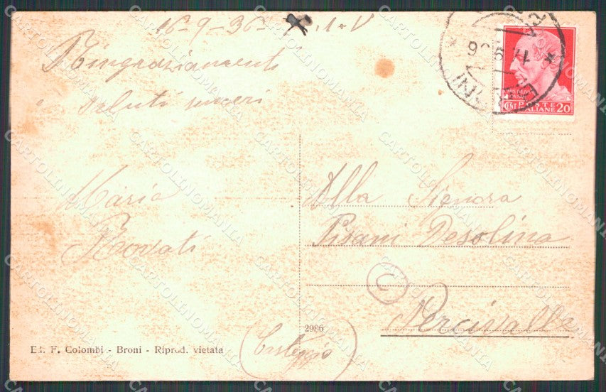 Pavia Broni MACCHIA cartolina QT0108 – retro