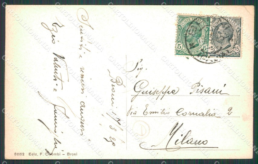 Pavia Broni PIEGHINA cartolina QT0115 – retro
