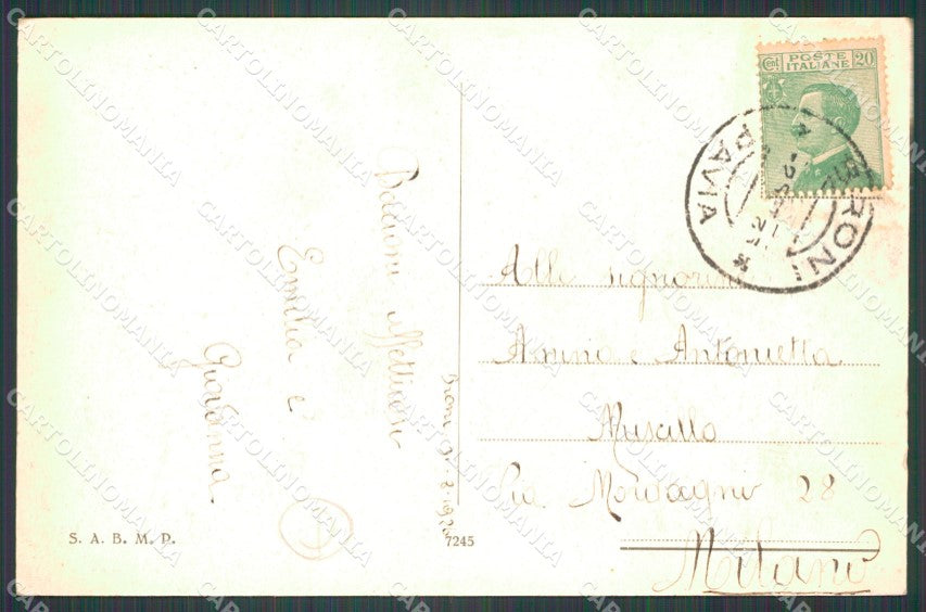 Pavia Broni cartolina QT0116 – retro