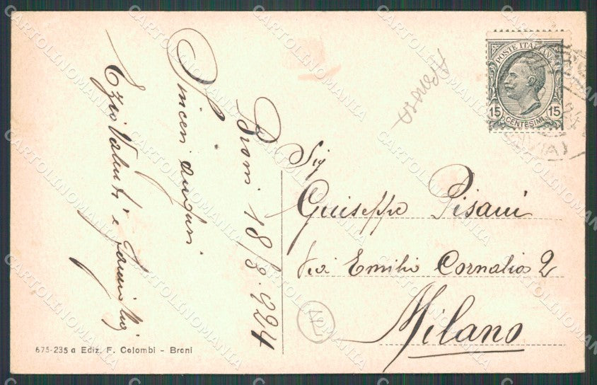 Pavia Broni Recoaro di ABRASA cartolina QT0120 – retro