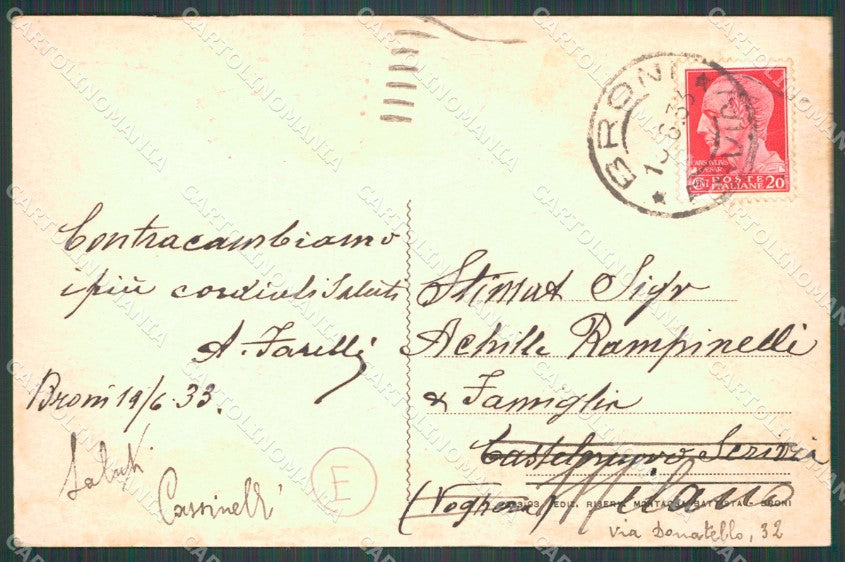 Pavia Broni Recoaro di cartolina QT0124 – retro