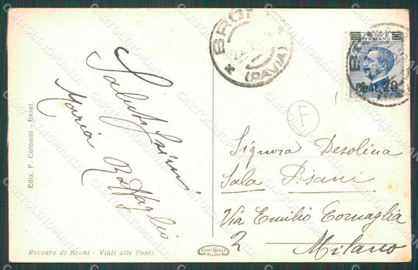 Pavia Broni Recoaro di cartolina QT0131 – retro