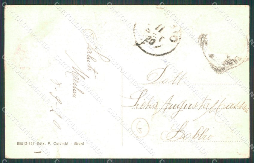 Pavia Broni ABRASA cartolina QT0136 – retro