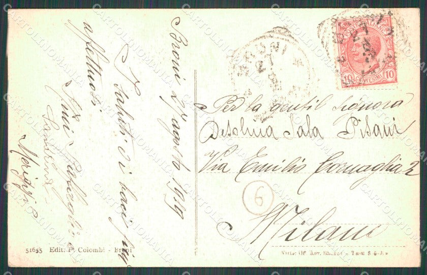 Pavia Broni cartolina QT0144 – retro