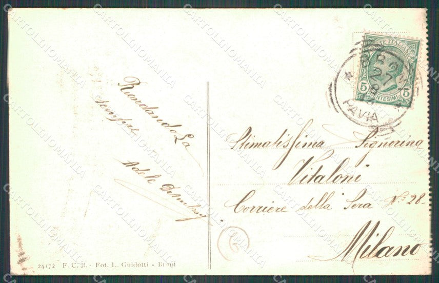 Pavia Broni PIEGA cartolina QT0145 – retro