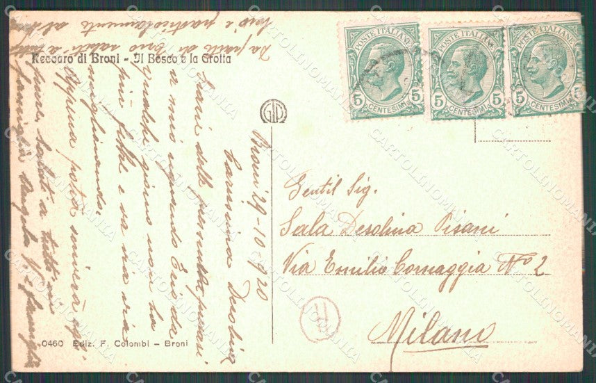 Pavia Broni Recoaro di cartolina QT0148 – retro