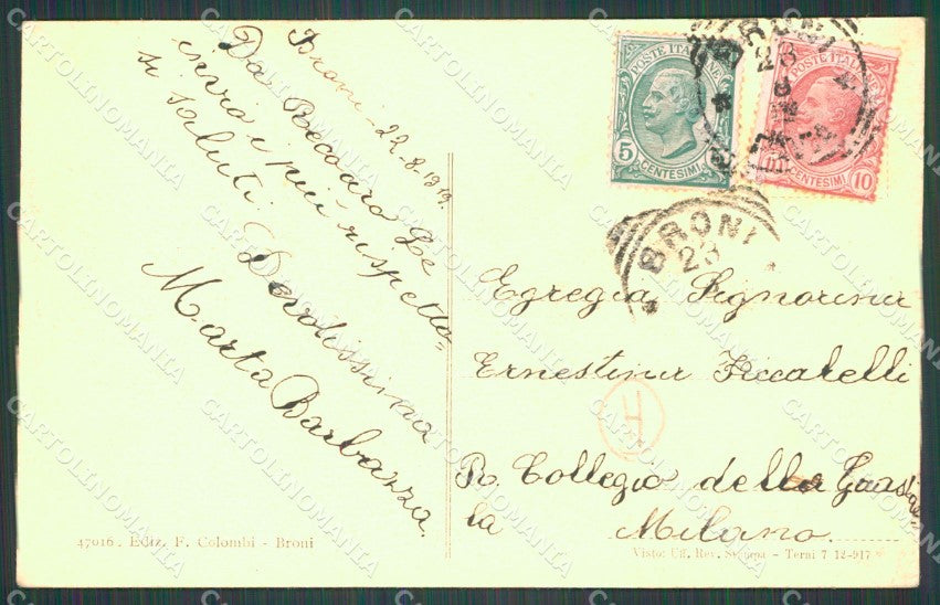 Pavia Broni Recoaro di Fonte Salus cartolina QT0149 – retro