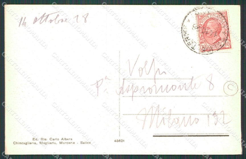 Pavia Godiasco Salice Terme cartolina QT0178 – retro