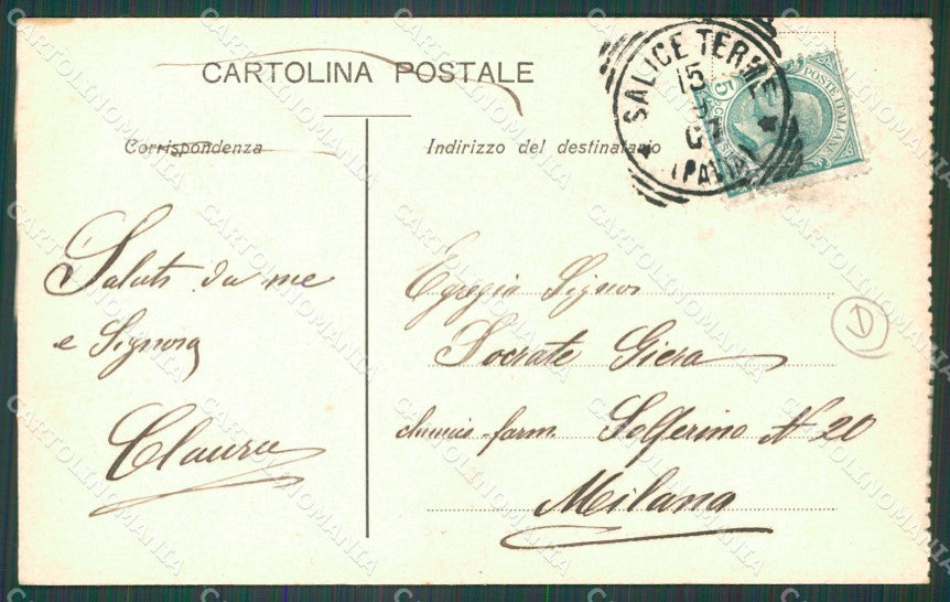 Pavia Godiasco Salice Terme Grand Hotel cartolina QT0187 – retro