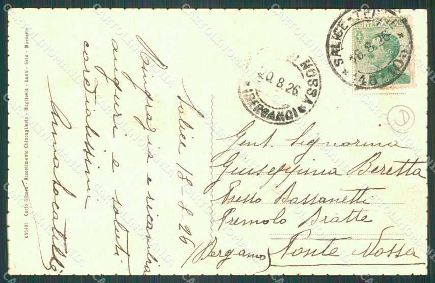 Pavia Godiasco Salice Terme cartolina QT0192 – retro