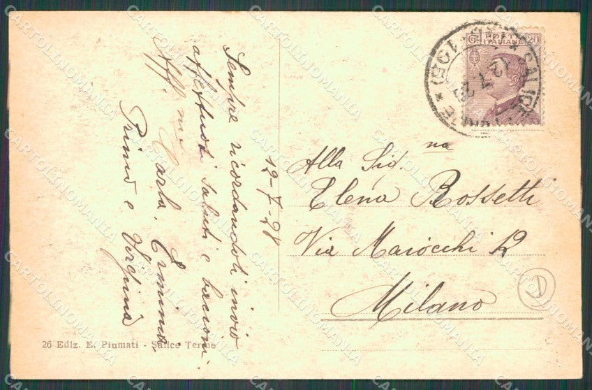 Pavia Godiasco Salice Terme cartolina QT0198 – retro