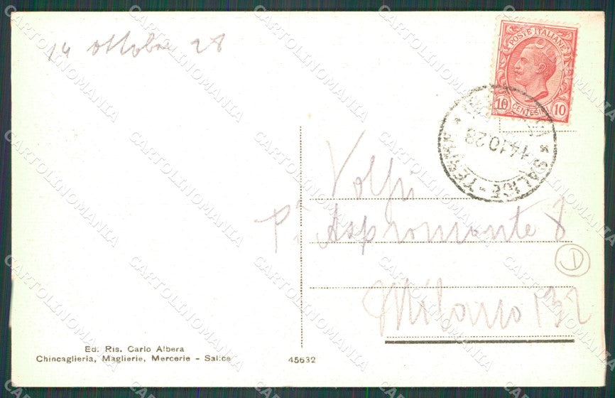 Pavia Godiasco Salice Terme Charitas cartolina QT0199 – retro