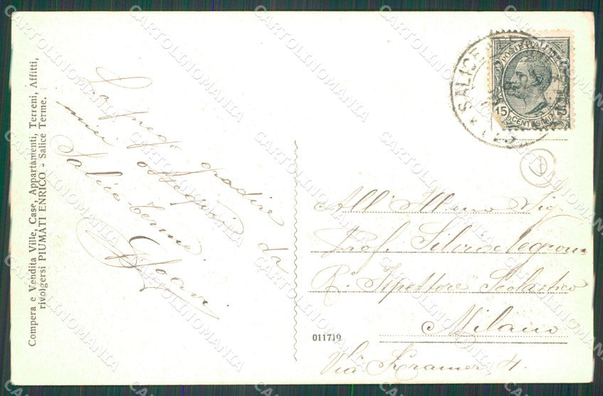 Pavia Godiasco Salice Terme Pozzi Salso Iodici cartolina QT0201 – retro