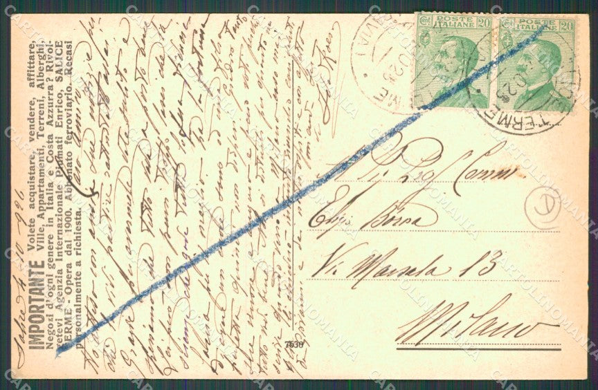 Pavia Godiasco Salice Terme cartolina QT0203 – retro