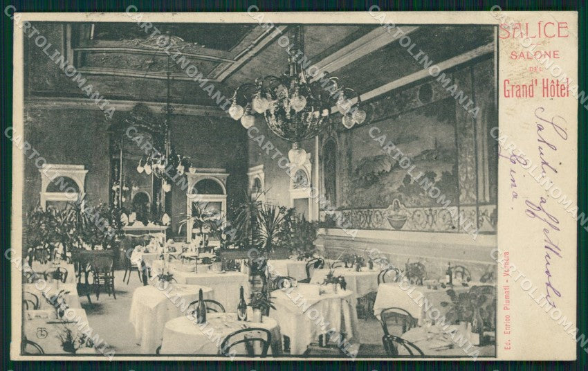 Pavia Godiasco Salice Terme Grand Hotel PIEGHINA RIFILATA cartolina QT0210 – fronte