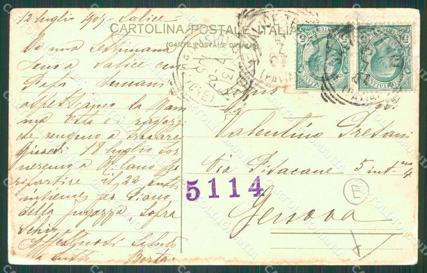 Pavia Godiasco Salice Terme PIEGA cartolina QT0212 – retro