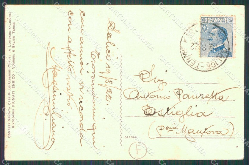 Pavia Godiasco Salice Terme Charitas Nazzano cartolina QT0213 – retro