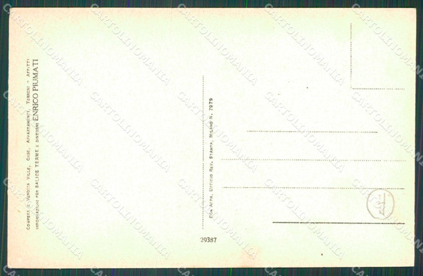 Pavia Godiasco Salice Terme cartolina QT0237 – retro