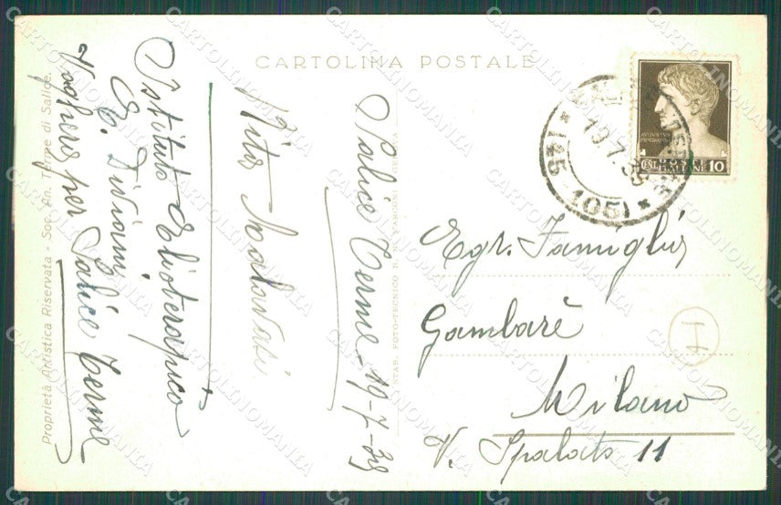 Pavia Godiasco Salice Terme Inalazioni di Vapore cartolina QT0241 – retro