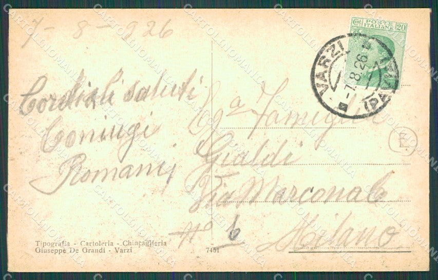 Pavia Varzi cartolina QT0255 – retro