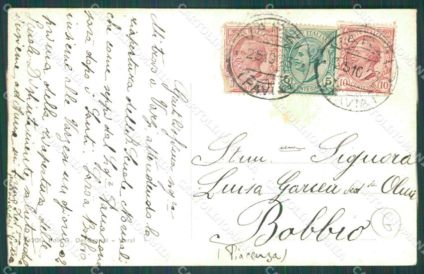 Pavia Varzi PIEGATA cartolina QT0257 – retro