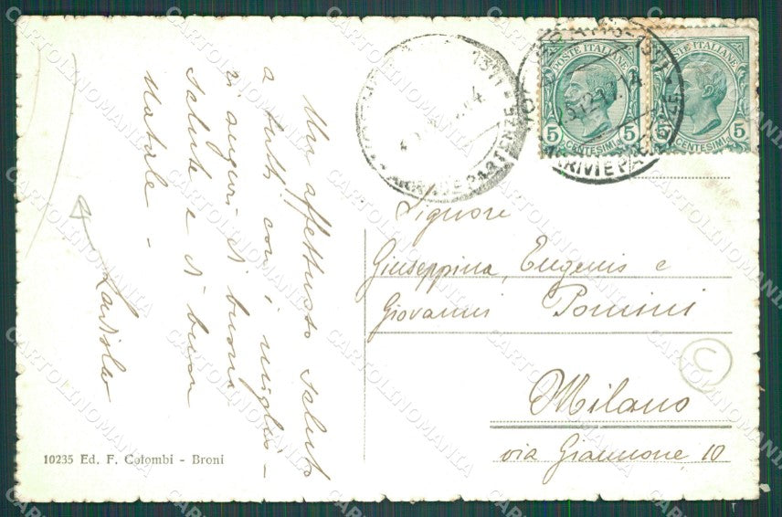Pavia Voghera PIEGHE cartolina QT0271 – retro