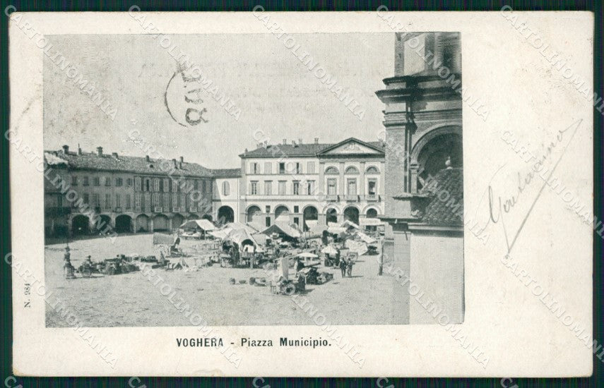 Pavia Voghera Mercato Municipio STRAPPINO cartolina QT0336 – fronte