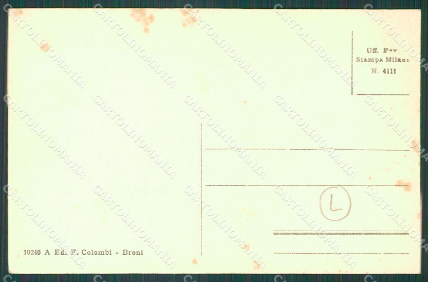 Pavia Voghera Stazione cartolina QT0342 – retro