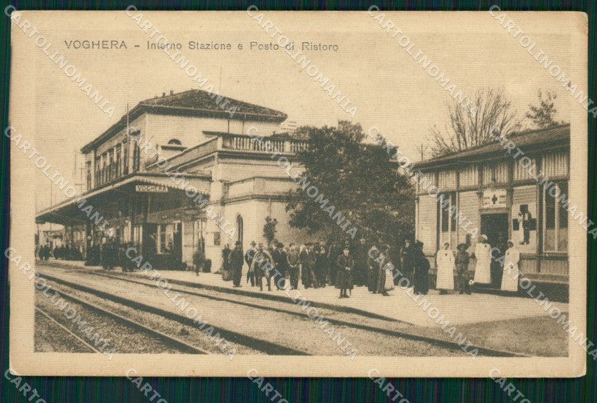 Pavia Voghera Stazione cartolina QT0350 – fronte
