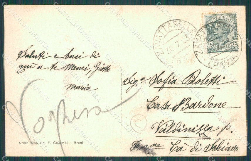 Pavia Zavattarello cartolina QT0358 – retro