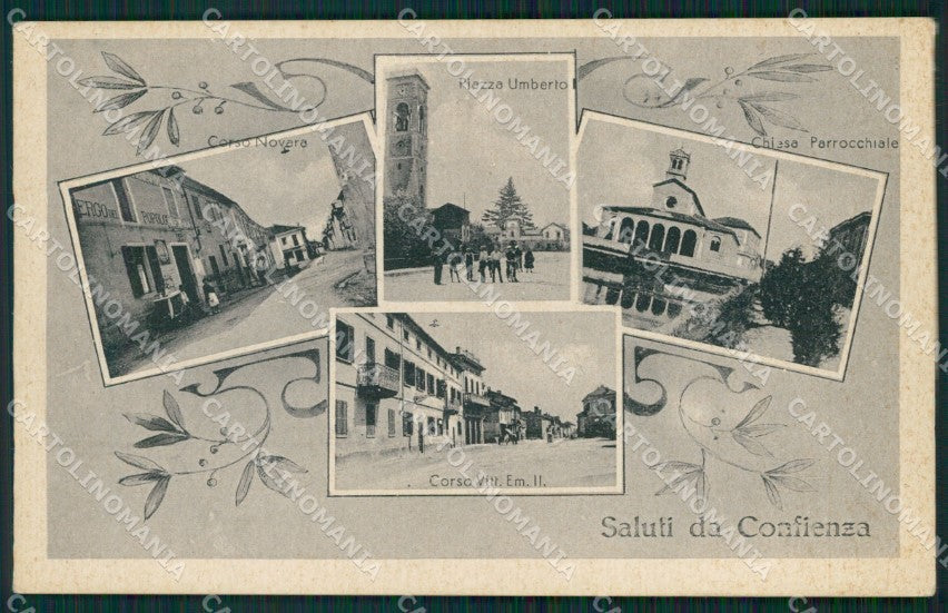 Pavia Confienza Saluti da cartolina QT0366 – fronte
