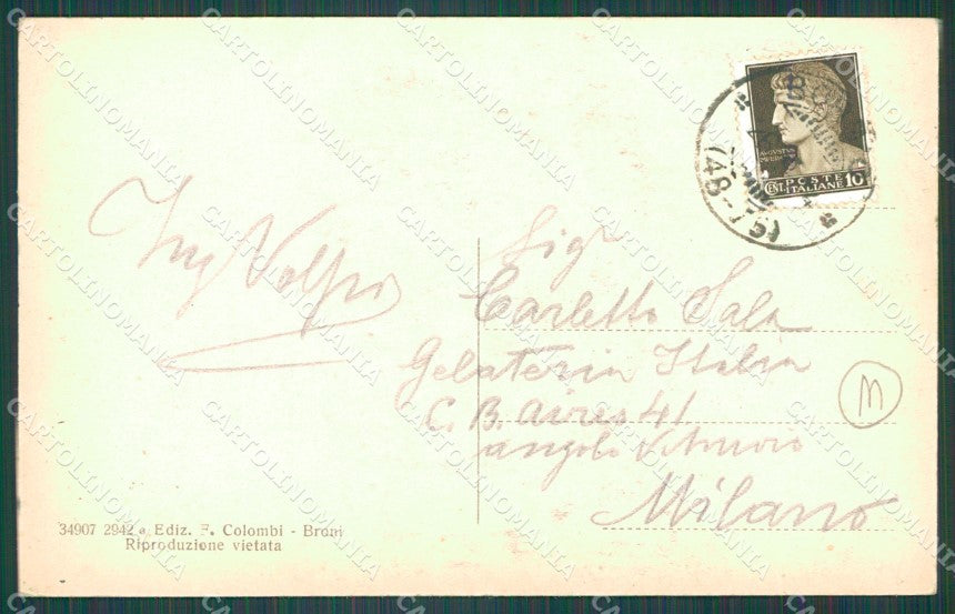 Pavia Monte Penice Il Redentore cartolina QT0414 – retro