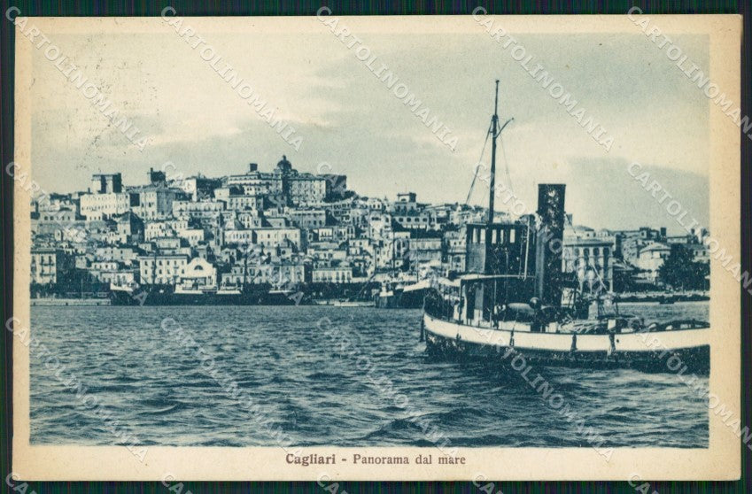 Cagliari Città Barca cartolina QT0432 – fronte