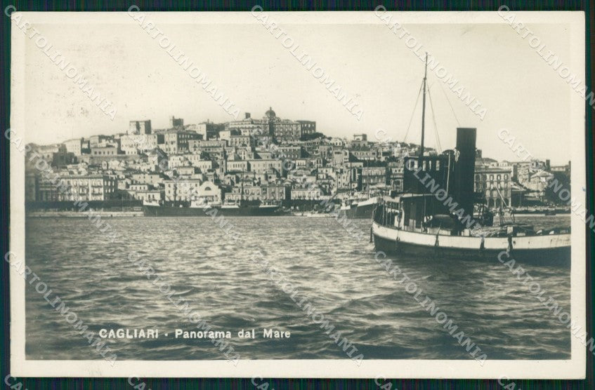Cagliari Città Barca Foto cartolina QT0437 – fronte