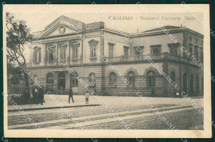 Cagliari Città Stazione PIEGHINA cartolina QT0442 – fronte