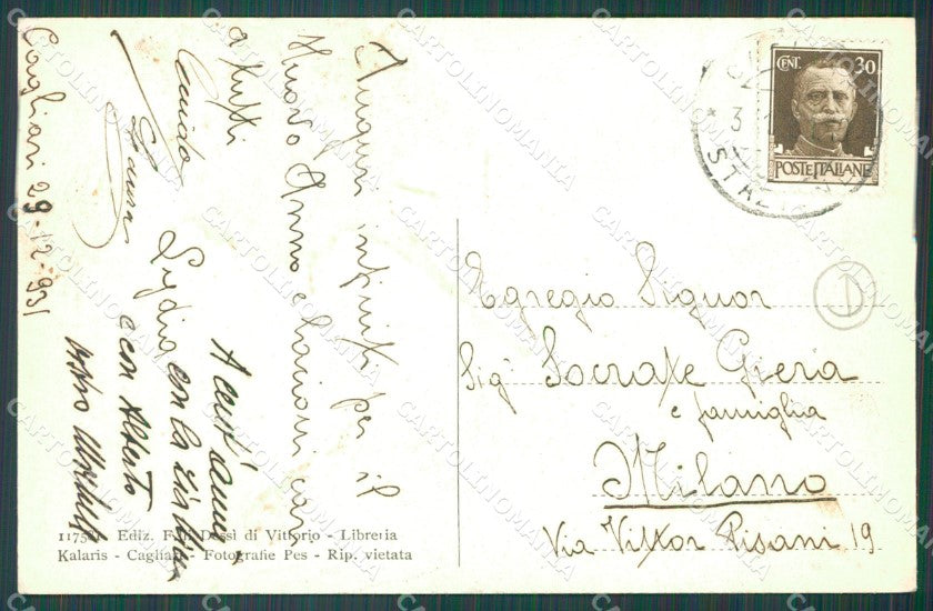 Cagliari Città Municipio cartolina QT0451 – retro