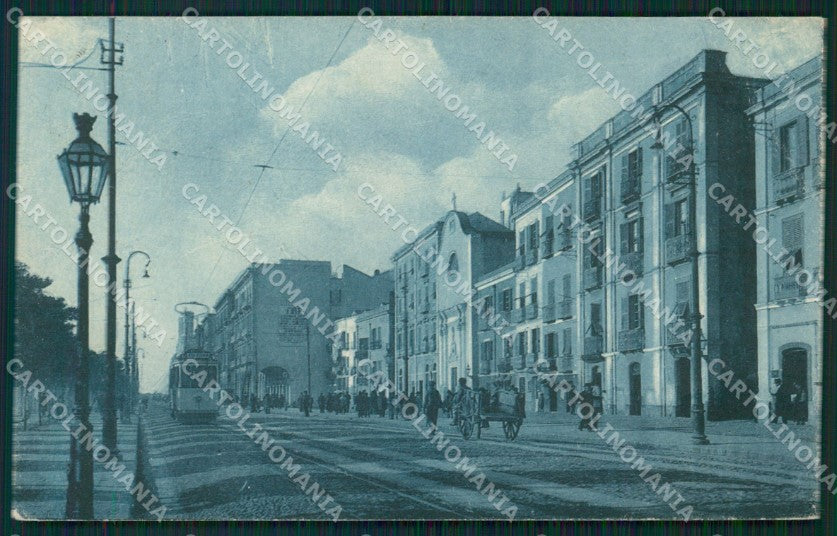 Cagliari Città Tram PIEGHE cartolina QT0463 – fronte