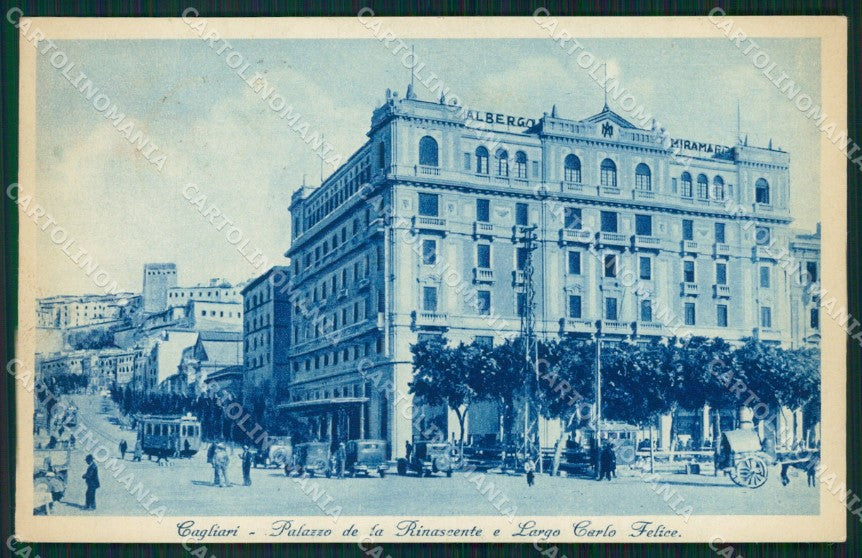 Cagliari Città Rinascente Tram Auto cartolina QT0479 – fronte