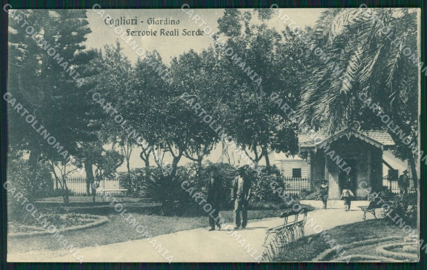Cagliari Città Ferrovie Reali Sarde RIFILATA cartolina QT0496 – fronte