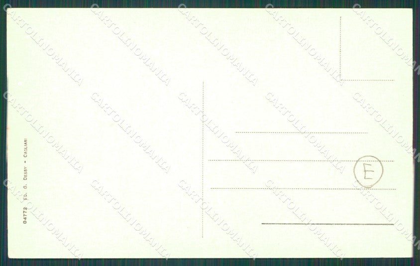 Cagliari Città Ferrovie Reali Sarde RIFILATA cartolina QT0496 – retro
