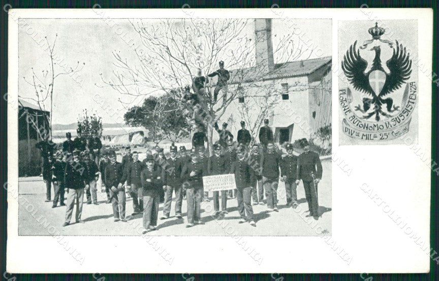 Cagliari Città Militari RETRO BIANCO cartolina QT0510 – fronte