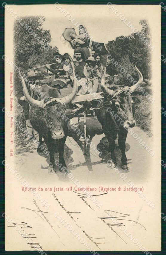Cagliari Città Buoi Costumi cartolina QT0516 – fronte