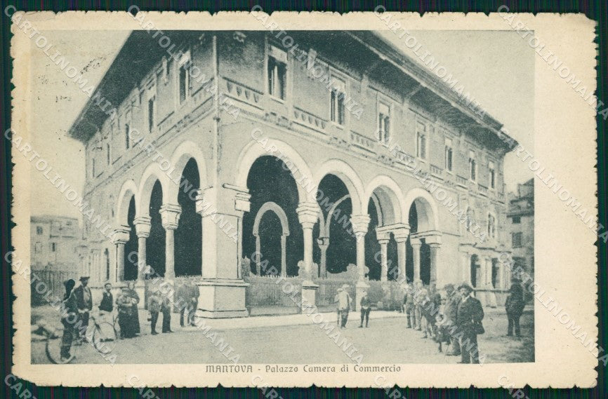 Mantova Città Palazzo Camera Commercio PIEGHINA cartolina QT0537 – fronte